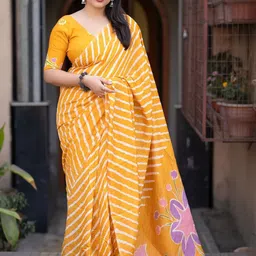 Moda Rapido Leheriya Printed Block Print Saree-picture-26