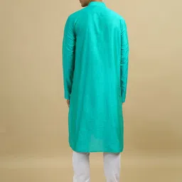 TATTVA Men Regular Pure Cotton Kurta with Churidar image 4