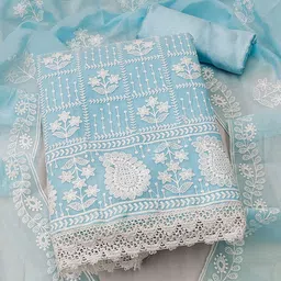 SAINOOR Embroidered Unstitched Dress Material-picture-28