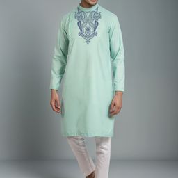 DEVOILER Men Printed Sequinned Grandeur & Majestic Artwork Kurta-picture-39