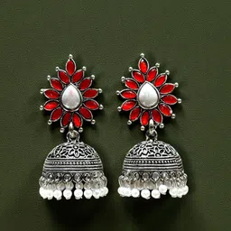ANTICO Floral Jhumkas Earrings-picture-27