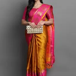 MYURI Woven Design Zari Silk Cotton Handloom Dharmavaram Saree-picture-24