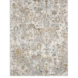 Kaleen India Yellow Polyester Abstract Anti-Skid Carpets image 4