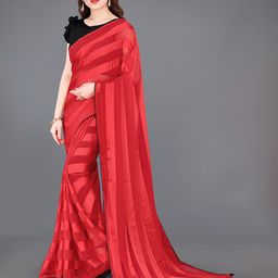 MIRCHI FASHION Striped Zari Saree-picture-9