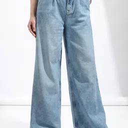 Tokyo Talkies Women Flared Heavy Fade Stretchable Jeans-image-63