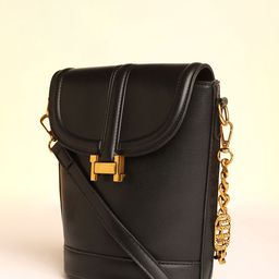 HAUTE SAUCE by Campus Sutra Leather Half Moon Sling Bag-picture-16