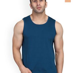 SLOWLORIS Pack Of 2 Bio-Wash Combed Cotton Gym Vests-picture-10
