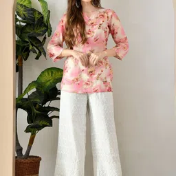 HARIKS Printed Round Neck Tunic & Trousers Co-Ords-picture-27
