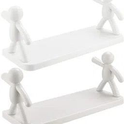 webdealz Multipurpose Self Adhesive Wall Mount Floating Shelf and Rack X2.212 Plastic Wall Shelf image 2