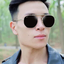 RESIST EYEWEAR Unisex Square Sunglasses with UV Protected Lens image 4