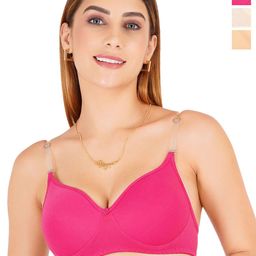 Liigne Pack Of 3 Full Coverage Lightly Padded T-shirt Bra-picture-15