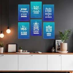 decoozy Study & Success Poster for Home Office Café Gym Bedroom | Student Motivation & Workout Art 12 x 18 Inch Pack of 6 Paper Print image 4