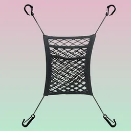 vayeex 3-Layer Car Mesh Organizer, Seat Back Net Bag, Automotive Seat Back Organizers, Car Multi Pocket image 1