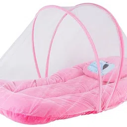 brandonn Combo Of baby bedding set with protective mosquito net and pillow And Hooded Baby Blanket Cum Sleeping bag image 2