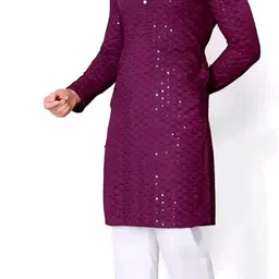 jilani traders Men Viscose Rayon Kurta Pyjama Set-picture-17