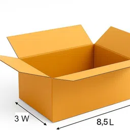 Corrugated Cardboard Powerlon 3 Ply Brown Size 8.5x3x4.5 inches Packaging Box image 2