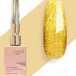 Emigel PROFESSIONAL UV Led Soak Off Gel Polish - 12 ml - Sunglow Gold E186-picture-16