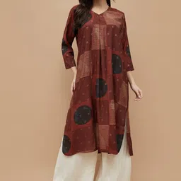 melange by lifestyle Women Printed Viscose Rayon Straight Kurta-picture-13
