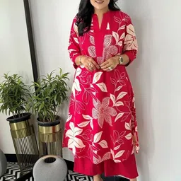 CANIZZARO Women Floral Printed Regular Kurta with Palazzos-picture-19