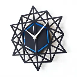 QEZNEF Black Solid Traditional Wall Clock image 2