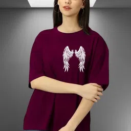 LECOWAR Graphic Printed Drop-Shoulder Sleeves Cotton Round Neck Oversize T-shirt-image-97