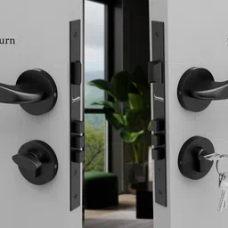 medellin Brass Matte Door levers image 4