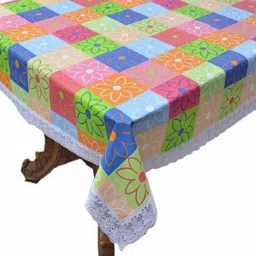 ambbi collections Multicolor Floral Classic Heat-Resistant, Waterproof (90x60) Table Cloth image 4