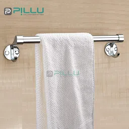 pillu Stainless Steel Towel Hanger for Bathroom (18 Inch-Chrome) silver Towel Holder-picture-15