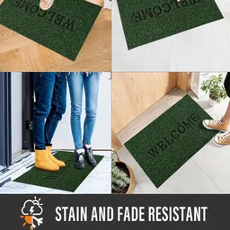 Kuber Industries Red & Green 4 Pieces Anti Slip Doormats image 5