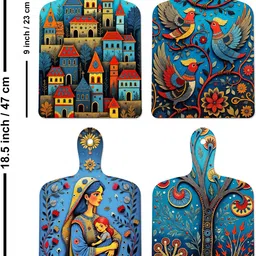 artvibes Pichwai Art Wall Hanging Home Decorative Wall Art for Living room (WH_5653N) Pack of 4 image 5