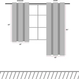 tidy 150 cm (5 ft) Window Cotton Room Darkening Curtain Single Curtain image 5