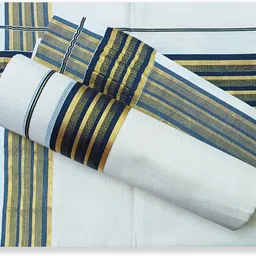 Chithra Fabrics CF 4200 Single Set Black 2.00/2.80m Solid Men Dhoti image 4