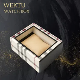 wektu Luxury Watch & Jewelry Storage Box/Multipurpose Use/WhiteAndChek/24 Watch Box-picture-26