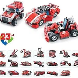 tarak 23 in 1 Red Super Speedster Race Car, Building Blocks, Set Educational 278+Pcs image 5