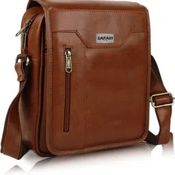 safari pro Tan Men Sling Bag Vegan Leather sling bag for men-picture-31