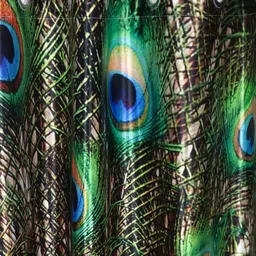 kaprido 213 cm (7 ft) Door Polyester Semi Transparent Curtain Single Curtain image 2