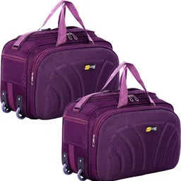 tahafashion 60 L Strolley Duffel Bag - Combo Unisex Travel Duffel Bag with Two Wheels For Men & Women Pack of 2 - Purple - Large Capacity-picture-22