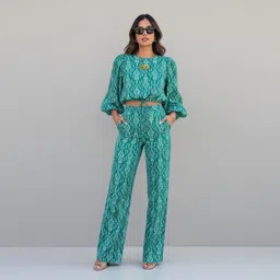 fastfashion Top Palazzos Western Set-picture-12