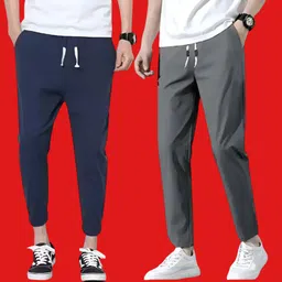 shotek Pack of 2 Men Solid Multicolor Track Pants-picture-16