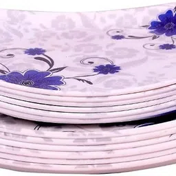 carnival SQUARE LITO(916) 10+7 INCH FULL and HALF DINNER PLATE SET 12 PCS OF MELAMINE Dinner Plate-picture-19