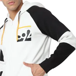 spykar Men Full Sleeve Color Block Hooded Sweatshirt image 4