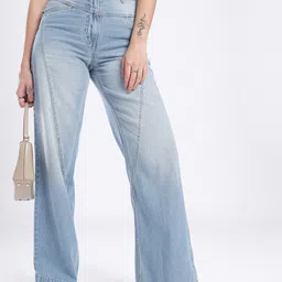 glitchez Women High Rise Blue Jeans image 1