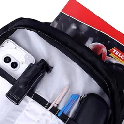 the gangster Medium 28 L Laptop Backpack Owl Eyes Backbencher Black Leather Backpack with Hidden Pockets image 5