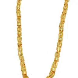 labhubamon 1 gram High Quality Indian Polished “20” Inches GoldChain for Men and boy Gold-plated Plated Alloy Chain-picture-11