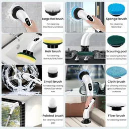 suvaniq 9-in-1 Cordless Electric Spin Scrubber & Mop – Multifunctional Cleaning Brush image 2