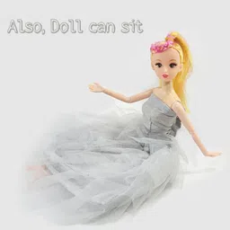 mini gifts -2 Pcs Cute Face, Foldable Doll Set for Girls with Attractive Doll Dresses image 5