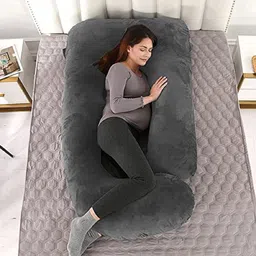 wild mint Polyester Fibre Solid Pregnancy Pillow Pack of 1-picture-38