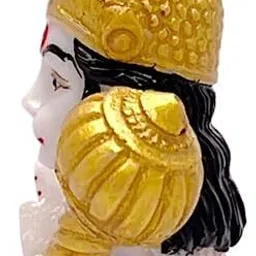nayra handicrafts Religious Sitting Hanuman Ji Decorative Showpiece - 10 cm image 4