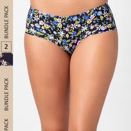 FashionRack Women Pack Of 2 Assorted Printed Seamless Hipster Briefs-picture-24