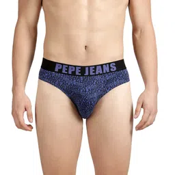 Pepe Jeans Men Blue Printed Basic Briefs-image-97